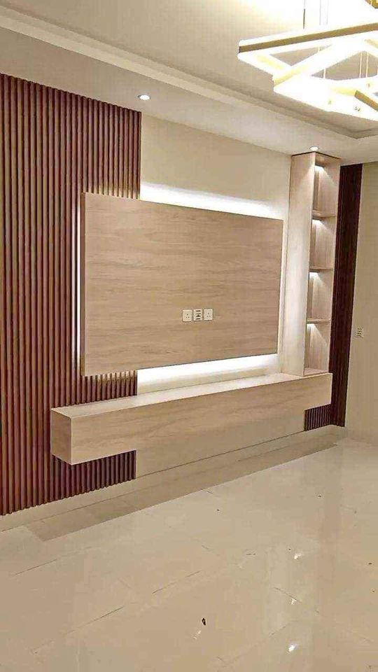 TV table and wall cladding